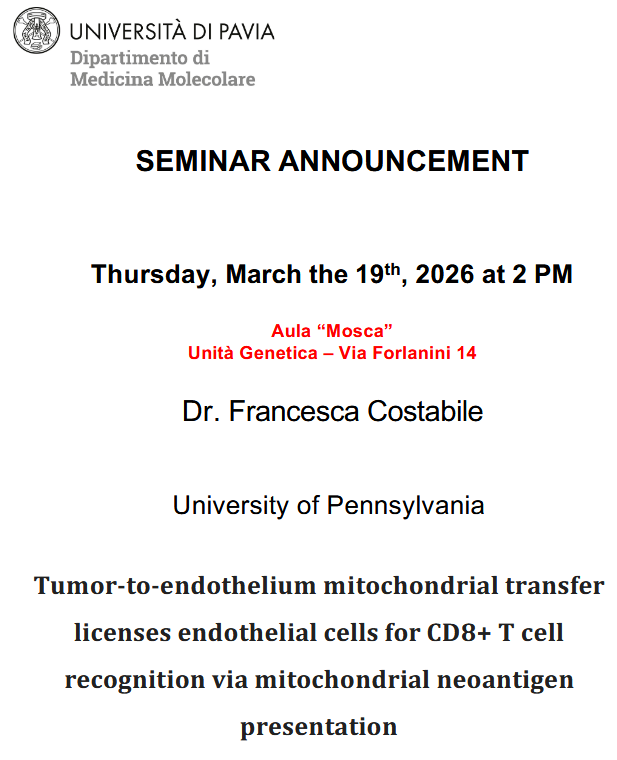 Seminar Dr Francesca Costabile